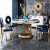 栢菲莱斯 餐桌大理石不锈钢北欧轻奢简约餐桌椅组合圆桌带转盘8人饭桌 1.5米餐桌+0.9转盘
