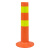 稳斯坦 WST202 警示柱 塑钢反光隔离柱 交通设施 防撞柱路桩 路障柱(79.5cm-钢管黑黄)