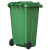 Supercloud 加厚物业小区环保分类塑料带盖医疗环卫户外垃圾桶 大号商用军绿色带轮240L