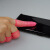 柯瑞柯林DJ1000P手指套丁腈指套粉色卷边防滑均码500g约1000只/包装