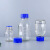 鸣固 蓝盖试剂瓶透明 丝口玻璃瓶 螺纹口带刻度 1000ml