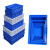 盛富永 塑料周转箱 五金盒元件盒零件盒收纳盒物料盒收纳箱 蓝色 02箱  205*145*60  24只
