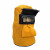 劳保佳 劳保电焊面罩 自动变光头戴式氩弧焊工帽 防强光焊接面罩 黄色 整皮普通镜片牛皮面罩