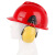 京斯坦 挂配安全帽式隔音耳罩防噪音工地伐木切割打磨降噪音  OEM防护耳罩  黄色耳罩（不含安全帽） 