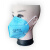 工业防粉尘口罩9600防尘口罩 一次性防雾霾打磨木工煤矿口罩男女 9600耳带式蓝色20个