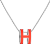 HermesHERMES/爱马仕POP项链橙色H吊坠精选礼品网红同款预售项链女 橙色-银色