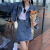 EYZR牛仔套装女时尚秋季2023新款网红百搭炸街外套半身裙两件套 蓝色外套+牛仔裙 L