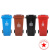 定制适用户外垃圾桶240L大号容量分类带盖商用120升塑料箱环卫室外100 240升加强升级有轮有盖 颜色留