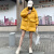 朗悦女装 冬季短款女大韩版宽松抽绳加厚外套学生面包 LWYR199T13 黄色 均码