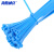 海斯迪克 HKL-346 彩色扎带 自锁式尼龙扎带线缆理线束线捆扎绑带 3*150mm(100条) 蓝色
