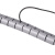 冰禹 BY-2010 电线理线管 开口缠绕管 包线束线管 电线收纳管 Φ30MM灰色 （10米）