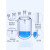 夹套双层釜玻璃反应双层釜反应双层器玻璃夹套烧杯三口反应双层烧 100ml/24*3