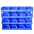 冰禹 BY-2377 加厚组立式物料盒 斜口螺丝零件盒工具盒 蓝 180*125*80