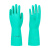 谋福CNMF 168耐酸碱手套防化丁腈手套防滑耐油耐磨工业劳保防护手套（ 蓝色 M码 3双）