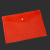 竹特 纽扣透明文件袋  红色 A4 18丝 加厚款 定制广告印刷纽扣档案袋 企业定制