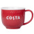 COSTA咖世家小红杯 创意简约可爱咖啡杯凉水杯热水杯陶瓷马克杯办公室桌面杯350ml