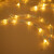 赫钢 LED星月窗帘灯星星灯遥控房间阳台庭院装饰圣诞节日灯 3.5米 电池款-星月窗帘灯-暖色