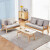 景彩 新中式沙发三人位实木沙发客厅小户型沙发单人沙发椅JC002米咖色 沙发双人位（无抱枕）