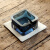 印象海来（IMPRESSION HAILAI） 水晶烟灰缸 方形迷你小号，家用床头创意个性烟缸，办公室摆件 蓝灰色 双层套料 小小一个