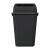 科力邦（Kelibang) 户外垃圾桶 大号20L干湿分类垃圾桶市政环卫商用弹盖翻盖垃圾桶 黑色 KB1044 干垃圾
