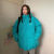 索宛亦（SUOWANYI）冬季棉服2021新款棉衣韩版面包服女冬装外套短款棉袄加厚 湖蓝色 L 建议120--135斤