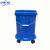中环力安 户外酒店厨房环卫垃圾桶带滑轮塑料水桶 20L蓝色桶带轮子ZHLA-8406