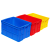 加厚周转箱长方形大号带盖储物收纳盒子养龟箱胶箱塑料筐物流胶框 400-160(外径450*330*170) 蓝色