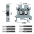 汇君 UK2.5B接线端子尼龙阻燃铜件导轨式电压端子排 E/UK固定件1片