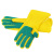金诗洛 KSL127 乳胶百洁布手套 复合海绵清洁劳保手套 黄双手百洁
