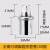 不锈钢可调节脚塞厨具储物柜茶几沙发调节底脚圆方型塑料堵头 38圆管全钢201