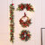 G LUXOME圣诞节装饰品圣诞树花环藤条牛角香槟金墙挂门挂酒店商场场景布置 50cm花环(香槟金))+挂钩
