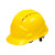 鑫马 工地安全帽加厚三筋透气防护头盔 黄色 一个价 48小时 