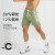 摩卡思赫（M.CRANE M）运动短裤男马拉松高弹力专业健身跑步训练速干梭织冰丝运动四分裤 草绿色 XL(155-175斤)