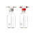 山顶松 螺口洗气瓶 GL45螺口缓冲瓶 耐压缓存瓶安全瓶玻璃缓冲瓶  （500ML 红色盖 整套） 