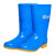 盾守 106女士双色中筒雨鞋 水鞋户外耐磨胶鞋防滑雨靴 天蓝色 37码