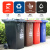 户外垃圾桶大号上海加厚分类环卫挂车大型棕色黑色干湿带盖分离箱 240L超厚：蓝色 可回收物