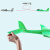 可爱布丁儿童手抛滑翔机泡沫飞机投掷亲子户外玩具绿色48CM耐摔节日礼物