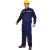 中神盾 SWS-CDS-211 夏季短袖工作服套装男女通用 反光条劳保服 藏蓝色 S/160（100-499套单价）