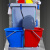 冰禹 BYQ-573 多功能清洁手推车 酒店商场带储物箱工具车 20L双色桶 1个 下单备注颜色