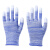 PU浸塑胶涂指涂掌尼龙手套劳保工作耐磨防滑干活打包薄款胶皮手套 蓝色涂指手套(12双) S