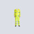 君灵景天交通执勤反光安全服分体式雨衣雨裤套装 荧光黄牛津布PU涂层 185
