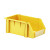 工创优品 零件盒组合式塑料加厚斜口收纳物料零散螺丝盒仓储货架盒H2黄色 250*150*120mm