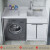 歌迪瓦（GEDIWA）定制洗衣机台盆一体柜阳台搓板洗脸盆切角洗衣池槽伴侣洗衣机柜 0.9米_搓衣板+可左右盆+抽拉龙头