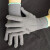 高品质PU涂掌手套涂指针织尼龙劳保工作打包静电白灰色透气耐磨 灰色尼龙手套不涂胶 XS