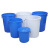 质然 全新料加厚大水桶 带铁柄塑料圆桶 户外储水塑料桶 工业环卫物业大桶 带盖白色160L铁柄桶（570*455*700mm）