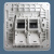 Ancxin（康普） 斜口双口面板 家装办公通用面板 网络面板（760245680 不含模块）