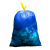 庄太太【90*100cm特厚10只】航空垃圾袋蓝色大垃圾袋大号手提式自动收口抽绳收纳袋