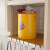 金属垃圾桶铁皮厨房客厅杂物收纳桶套装带盖圆桶 红色 6L 直径21.5*高29cm