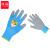 谋福 儿童乳胶手套 防刺防咬保护手套 园艺赶海种花 适合11岁以上 蓝色 