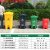 240L升户外垃圾桶带盖环卫大号垃圾箱移动大型分类公共场合商用 240L特厚中间脚踩带轮(军绿色)